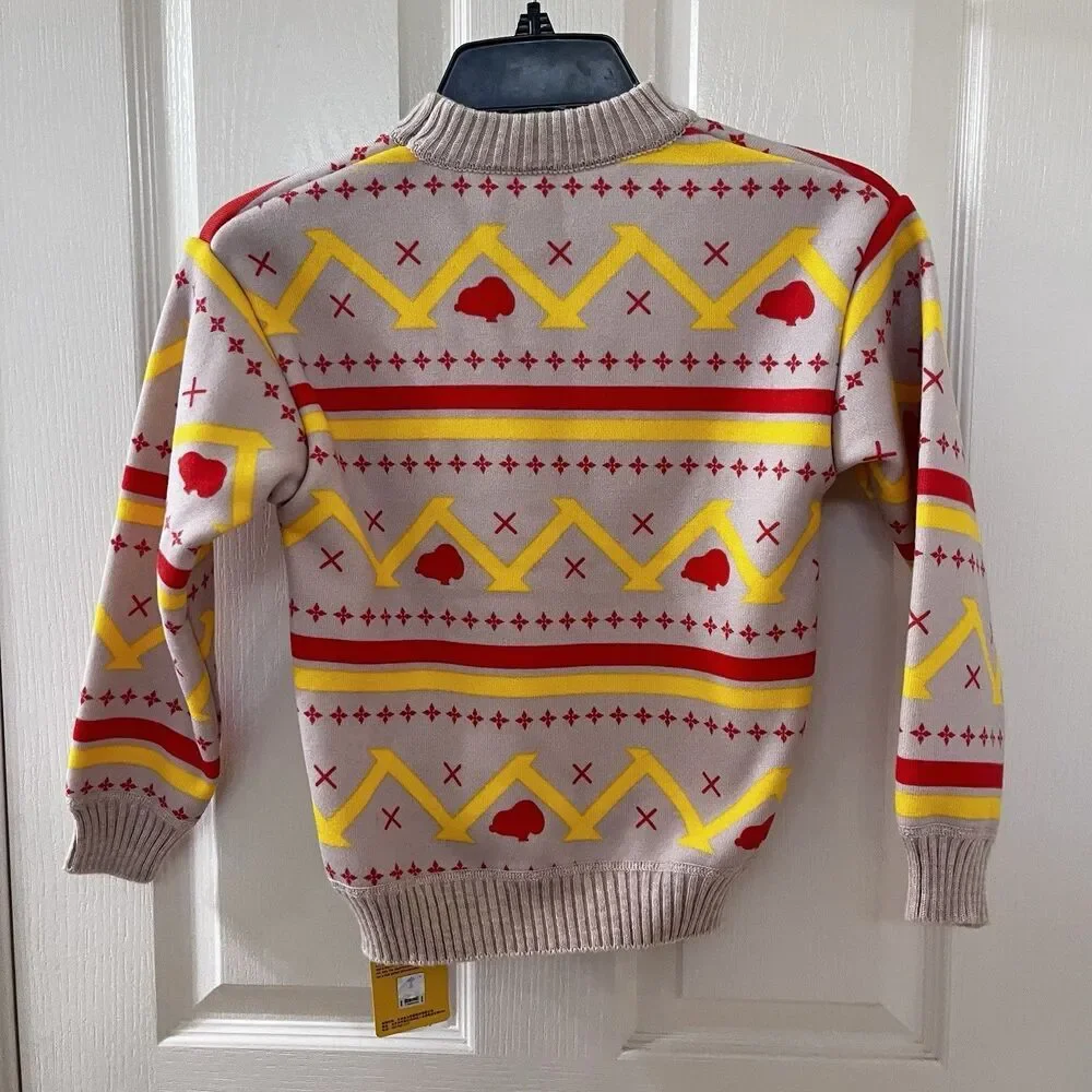 Peanuts Snoopy Fair Isle Sweater Sweatshirt Kids Size 140 US 9-11 NWT